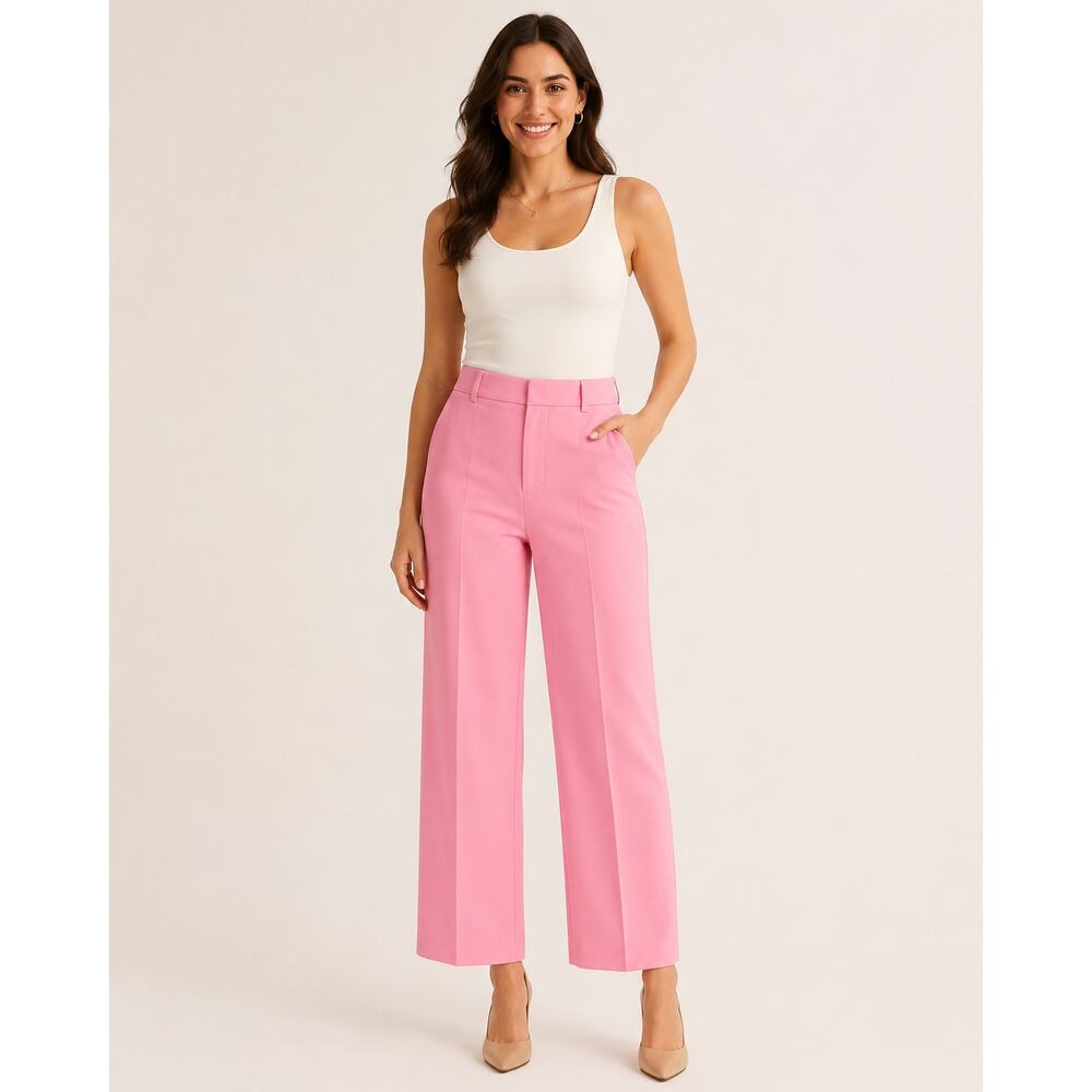 NWOT Pink Wide Leg Dress Pants Size XL | High Waist Trouser Pants
